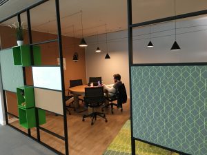 Man working in private working area