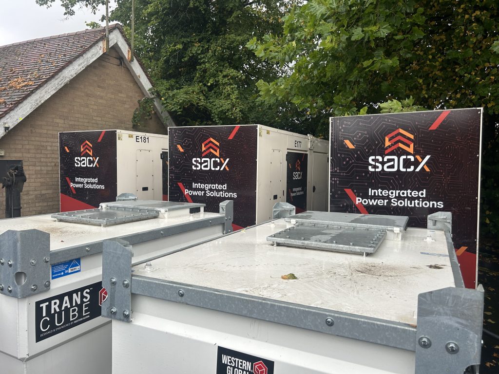 Generators with the sacx company branding