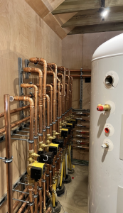 Copper pipes network